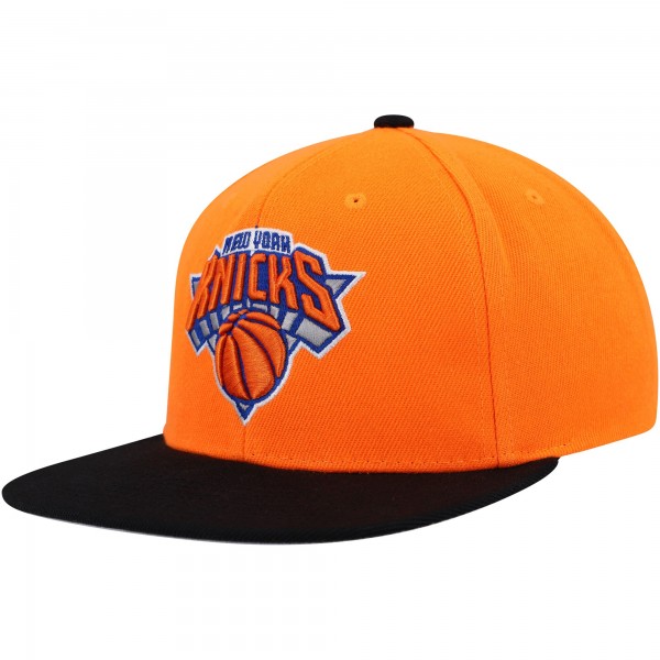 Бейсболка New York Knicks Mitchell & Ness Side Core 2.0 - Orange/Black
