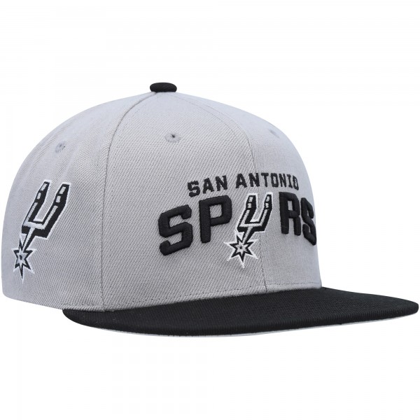 Бейсболка San Antonio Spurs Mitchell & Ness Side Core 2.0 - Gray/Black