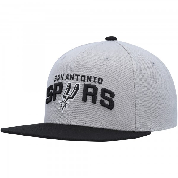 Бейсболка San Antonio Spurs Mitchell & Ness Side Core 2.0 - Gray/Black