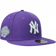 Бейсболка New York Yankees New Era Lime Side Patch 59FIFTY - Purple
