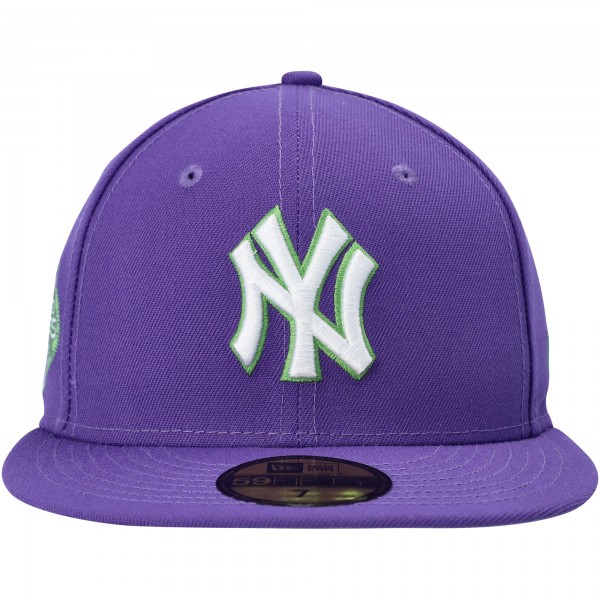 Бейсболка New York Yankees New Era Lime Side Patch 59FIFTY - Purple