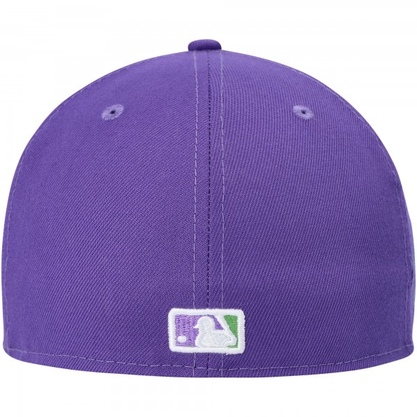 Бейсболка New York Yankees New Era Lime Side Patch 59FIFTY - Purple