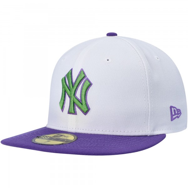 Бейсболка New York Yankees New Era  Side Patch 59FIFTY - White