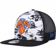 Бейсболка New York Knicks New Era Tonal Palm Trees Trucker 9FIFTY - White/Black