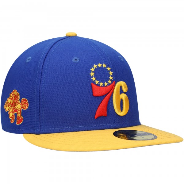 Бейсболка Philadelphia 76ers New Era Side Patch 59FIFTY - Royal