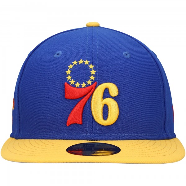 Бейсболка Philadelphia 76ers New Era Side Patch 59FIFTY - Royal