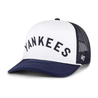 Бейсболка New York Yankees 47 White Foam Front Script Trucker