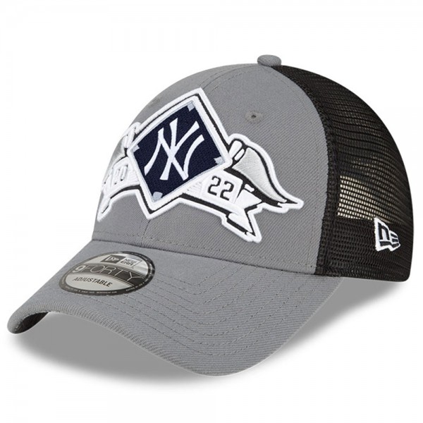 Бейсболка New York Yankees New Era 2022 Division Series Winner Locker Room 9FORTY - Gray