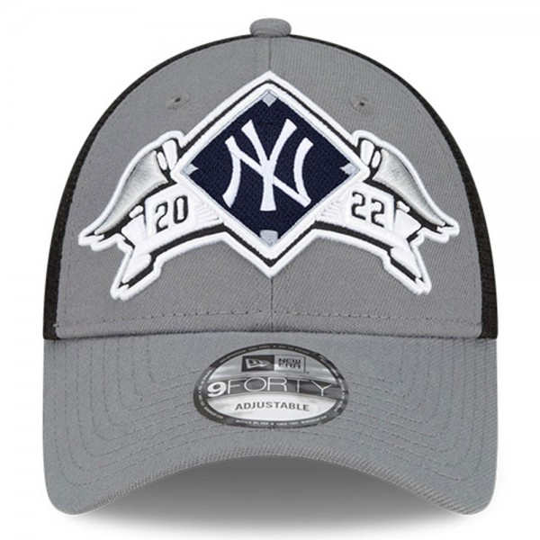 Бейсболка New York Yankees New Era 2022 Division Series Winner Locker Room 9FORTY - Gray