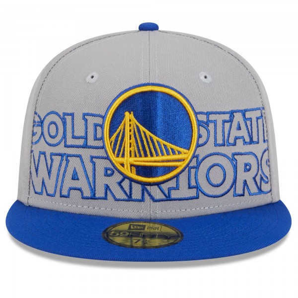 Бейсболка Golden State Warriors New Era 2023 NBA Draft Two-Tone 59FIFTY - Gray/Royal