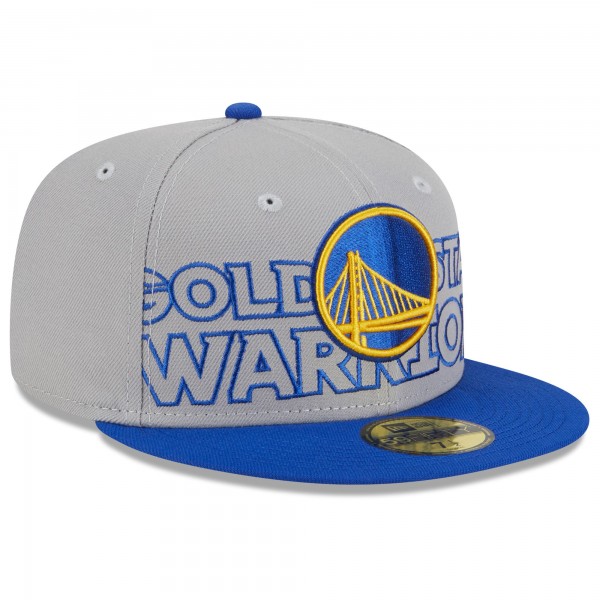 Бейсболка Golden State Warriors New Era 2023 NBA Draft Two-Tone 59FIFTY - Gray/Royal