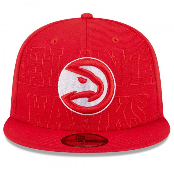 Бейсболка Atlanta Hawks New Era 2023 NBA Draft 59FIFTY - Red