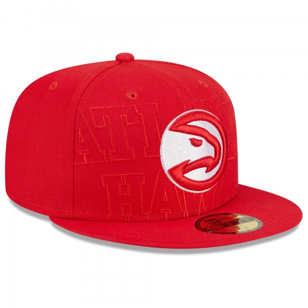Бейсболка Atlanta Hawks New Era 2023 NBA Draft 59FIFTY - Red