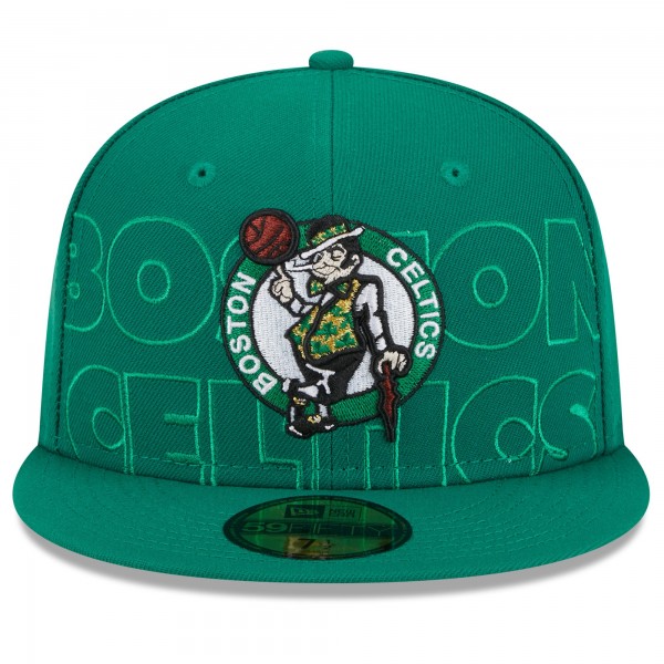 Бейсболка Boston Celtics New Era 2023 NBA Draft 59FIFTY - Kelly Green