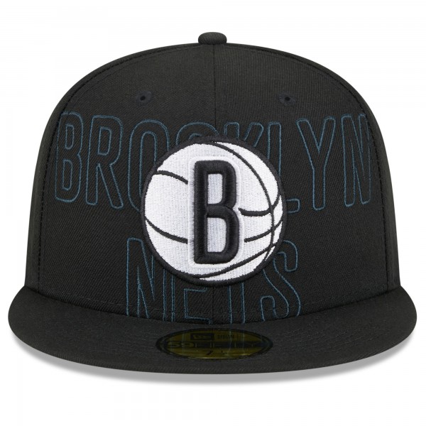 Бейсболка Brooklyn Nets New Era 2023 NBA Draft 59FIFTY - Black