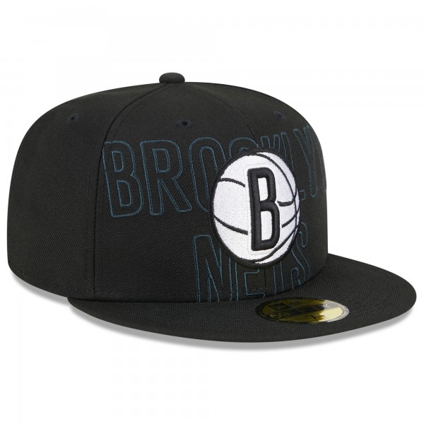 Бейсболка Brooklyn Nets New Era 2023 NBA Draft 59FIFTY - Black