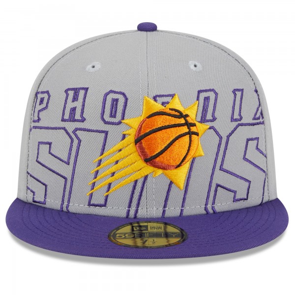 Бейсболка Phoenix Suns New Era 2023 NBA Draft Two-Tone 59FIFTY - Gray/Purple