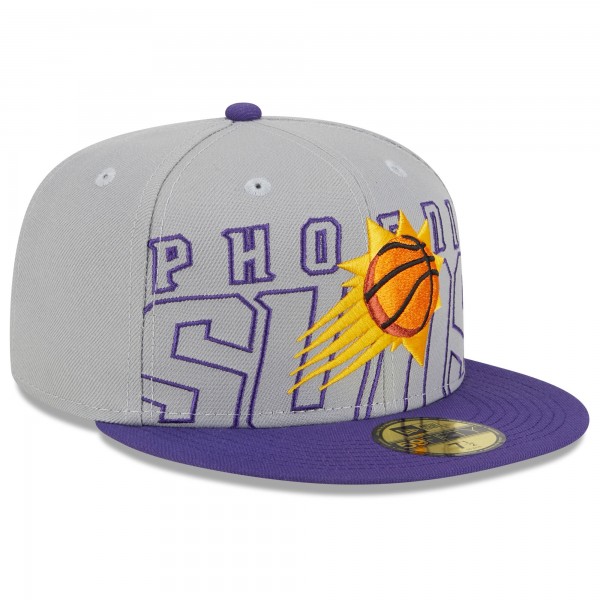 Бейсболка Phoenix Suns New Era 2023 NBA Draft Two-Tone 59FIFTY - Gray/Purple