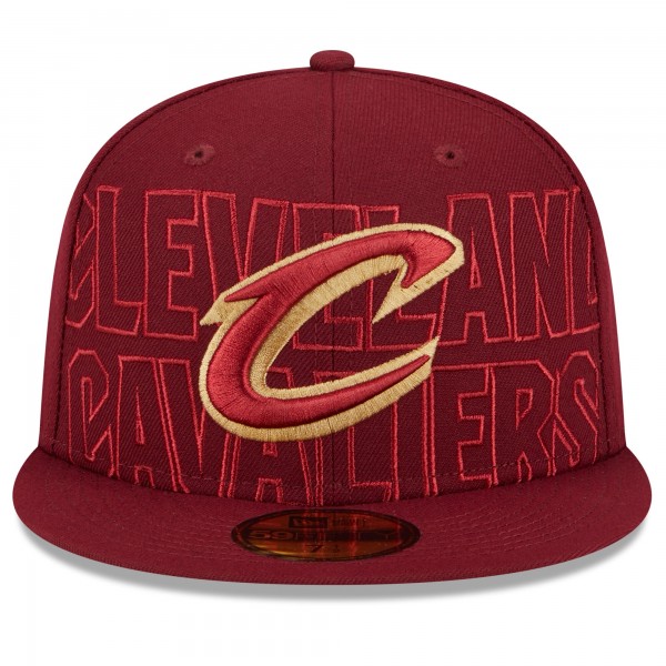 Бейсболка Cleveland Cavaliers New Era 2023 NBA Draft 59FIFTY - Wine