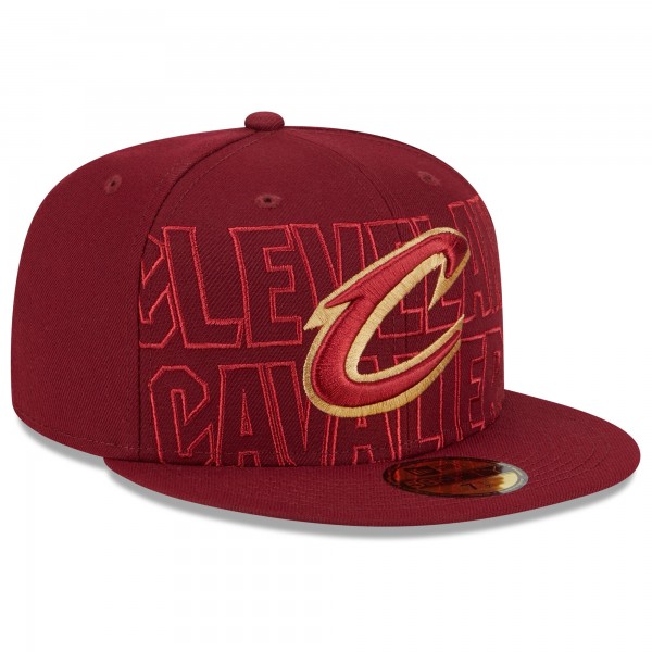 Бейсболка Cleveland Cavaliers New Era 2023 NBA Draft 59FIFTY - Wine