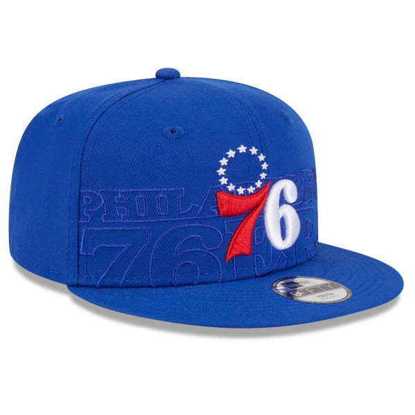 Бейсболка Philadelphia 76ers New Era Youth 2023 NBA Draft 9FIFTY - Royal