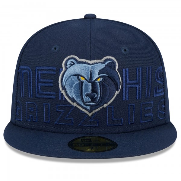 Бейсболка Memphis Grizzlies New Era 2023 NBA Draft 59FIFTY - Navy