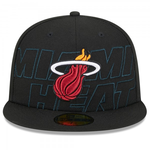 Бейсболка Miami Heat New Era 2023 NBA Draft 59FIFTY - Black