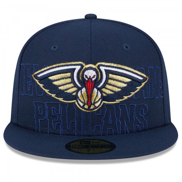 Бейсболка New Orleans Pelicans New Era 2023 NBA Draft 59FIFTY - Navy