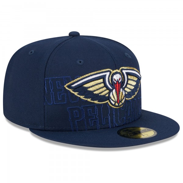 Бейсболка New Orleans Pelicans New Era 2023 NBA Draft 59FIFTY - Navy