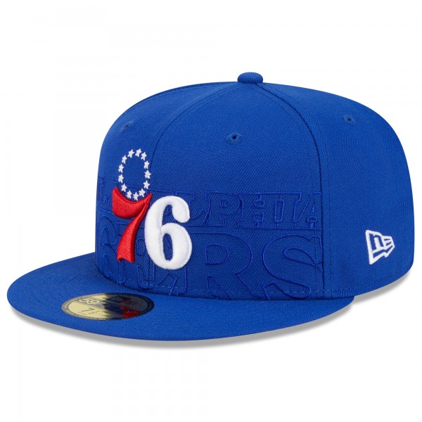 Бейсболка Philadelphia 76ers New Era 2023 NBA Draft 59FIFTY - Royal