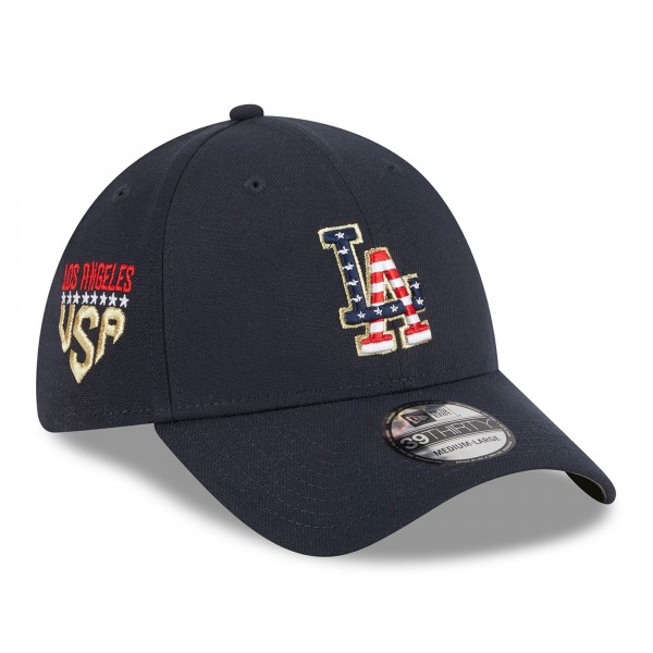 Бейсболка Los Angeles Dodgers New Era 2023 Fourth of July 39THIRTY - Navy