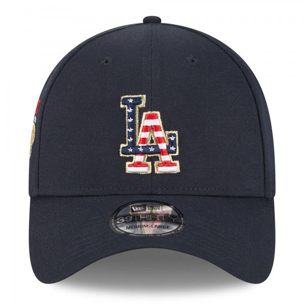 Бейсболка Los Angeles Dodgers New Era 2023 Fourth of July 39THIRTY - Navy