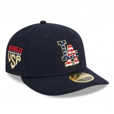 Бейсболка Los Angeles Dodgers New Era 2023 Fourth of July Low Profile 59FIFTY - Navy