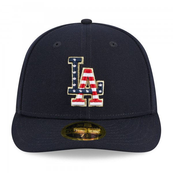 Бейсболка Los Angeles Dodgers New Era 2023 Fourth of July Low Profile 59FIFTY - Navy
