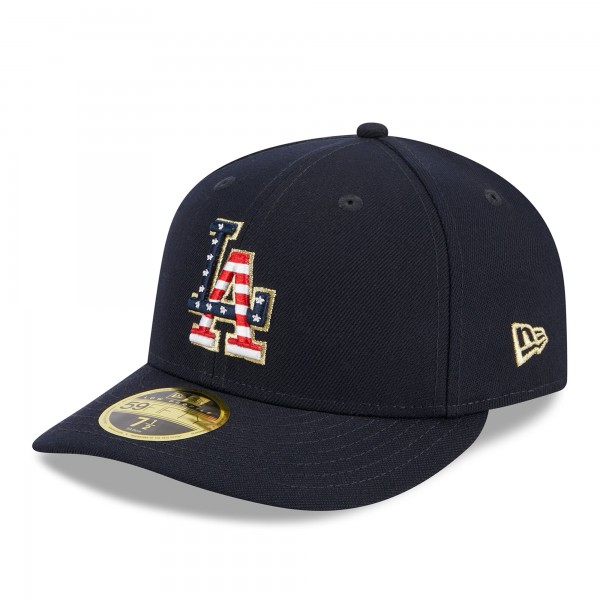 Бейсболка Los Angeles Dodgers New Era 2023 Fourth of July Low Profile 59FIFTY - Navy
