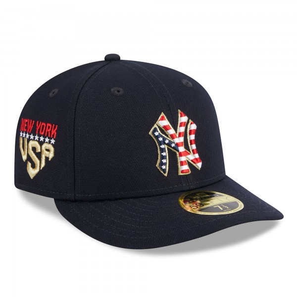 Бейсболка New York Yankees New Era 2023 Fourth of July Low Profile 59FIFTY - Navy
