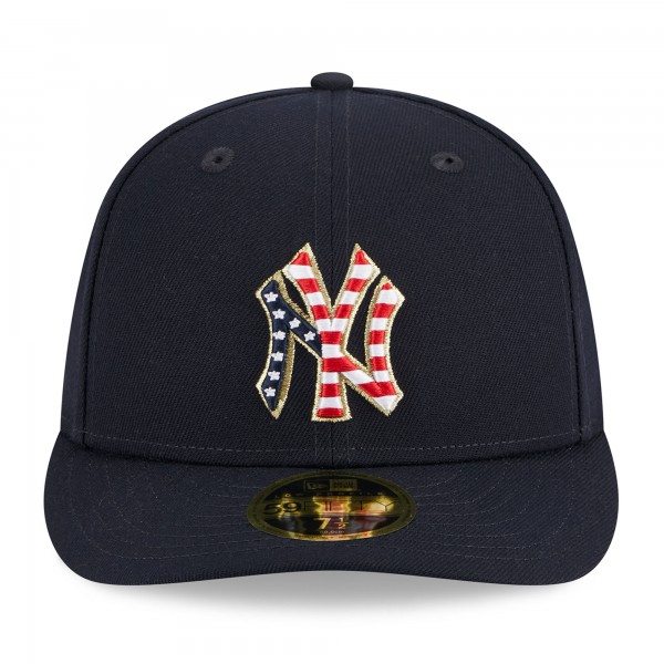 Бейсболка New York Yankees New Era 2023 Fourth of July Low Profile 59FIFTY - Navy