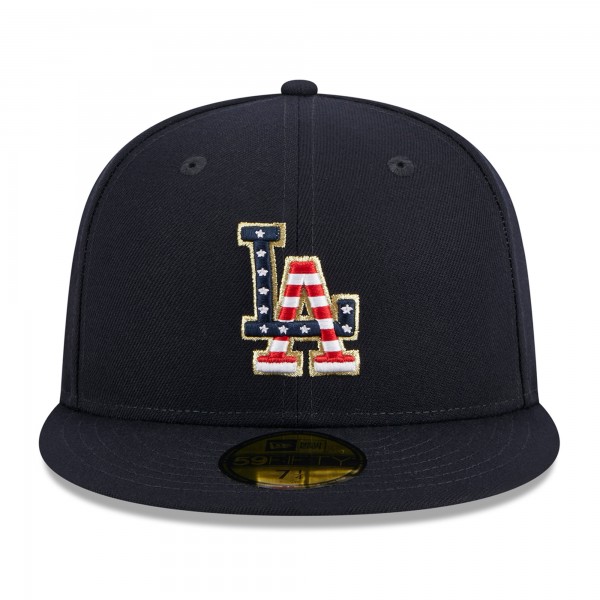 Бейсболка Los Angeles Dodgers New Era 2023 Fourth of July 59FIFTY - Navy