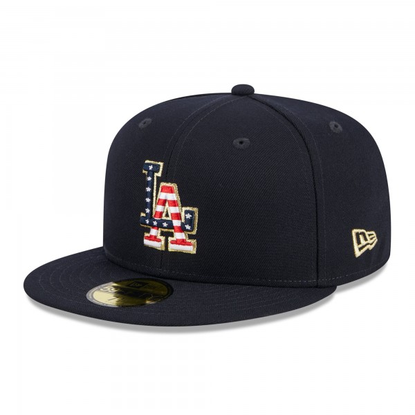 Бейсболка Los Angeles Dodgers New Era 2023 Fourth of July 59FIFTY - Navy