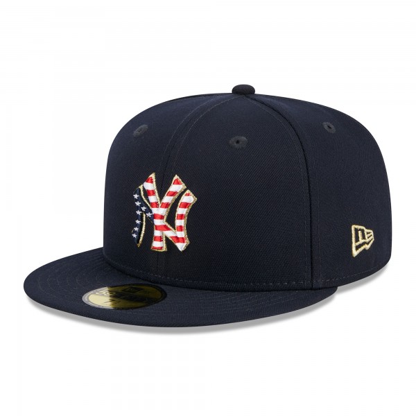 Бейсболка New York Yankees New Era 2023 Fourth of July 59FIFTY - Navy