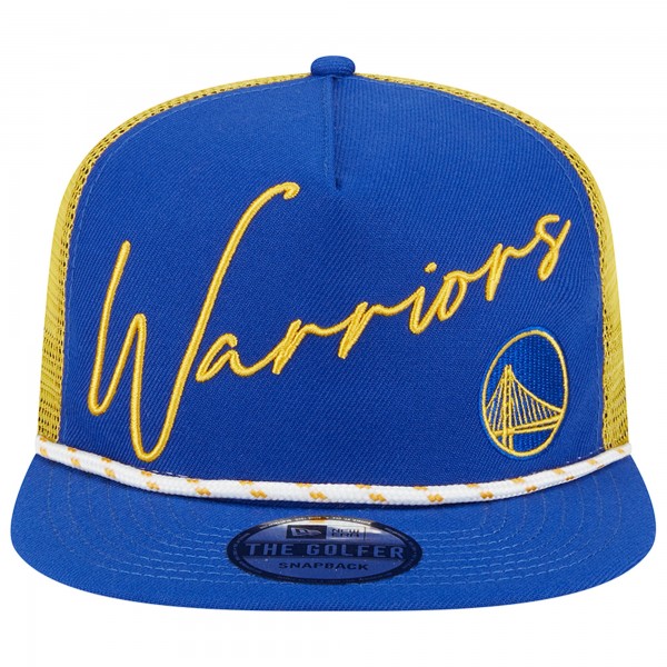 Бейсболка Golden State Warriors New Era Script Logo Golfer 9FIFTY - Blue
