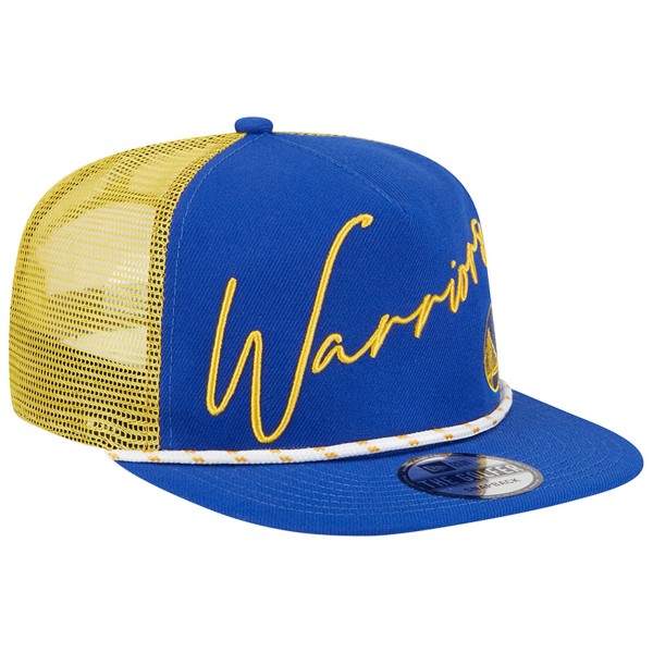 Бейсболка Golden State Warriors New Era Script Logo Golfer 9FIFTY - Blue
