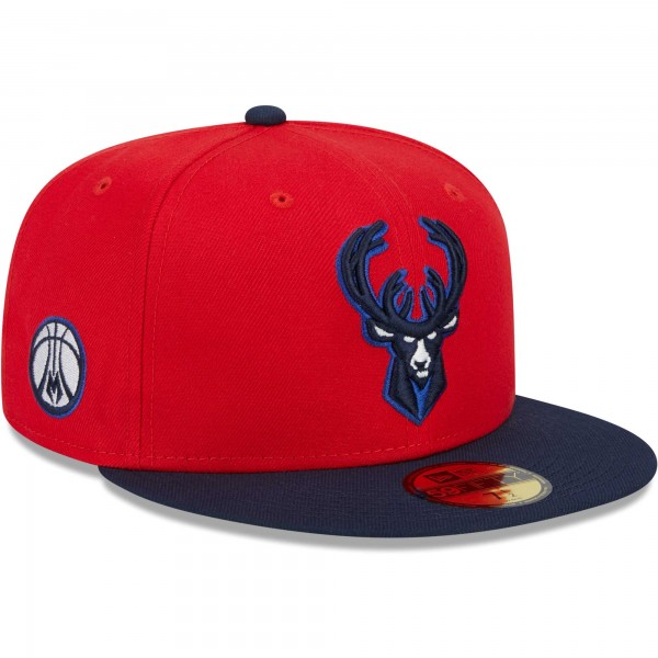 Бейсболка Milwaukee Bucks New Era 59FIFTY - Red/Navy