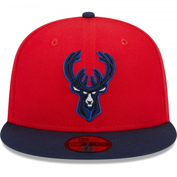Бейсболка Milwaukee Bucks New Era 59FIFTY - Red/Navy