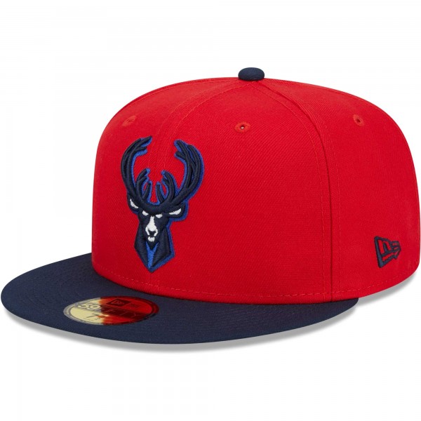 Бейсболка Milwaukee Bucks New Era 59FIFTY - Red/Navy