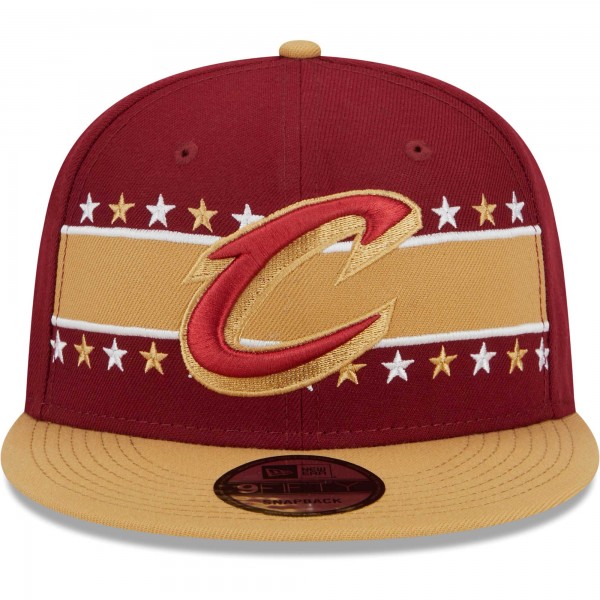 Бейсболка Cleveland Cavaliers New Era Banded Stars 9FIFTY - Wine