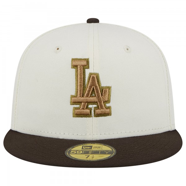 Бейсболка Los Angeles Dodgers New Era 50th Team Anniversary 59FIFTY - White/Brown
