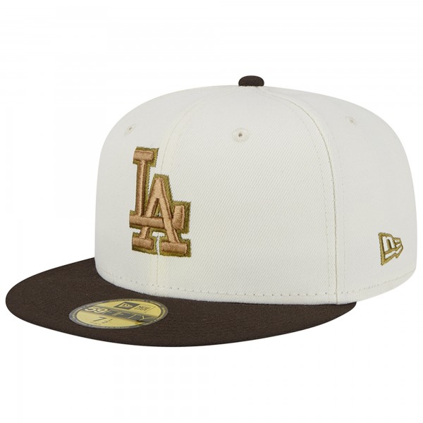 Бейсболка Los Angeles Dodgers New Era 50th Team Anniversary 59FIFTY - White/Brown