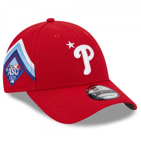 Бейсболка Philadelphia Phillies New Era 2023 MLB All-Star Game Workout 9FORTY - Red