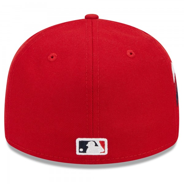 Бейсболка Los Angeles Angels New Era 2023 MLB All-Star Game Workout Low Profile 59FIFTY - Red